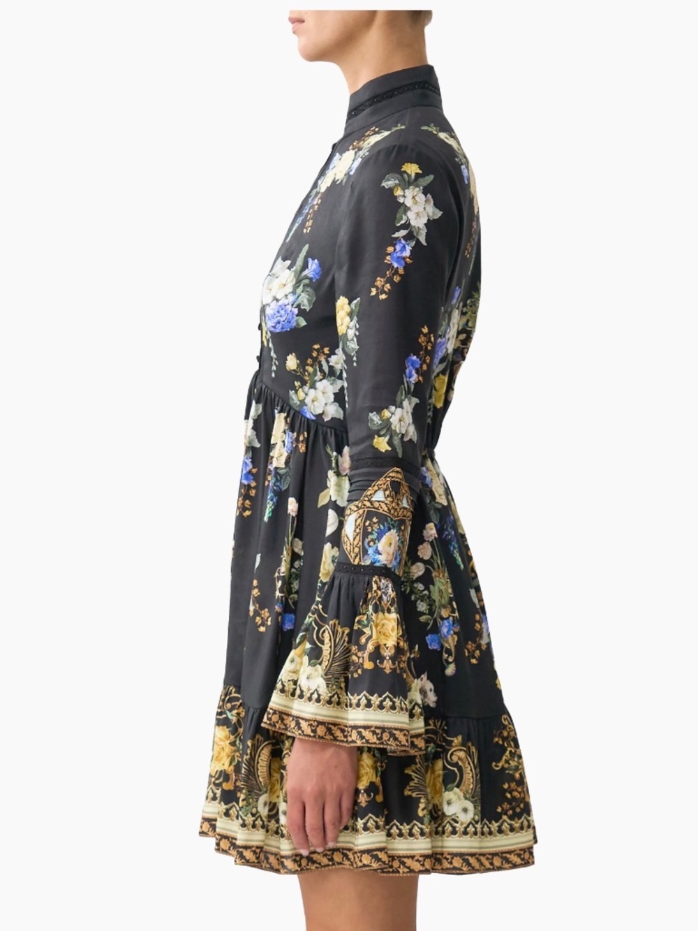 Camilla Ottoman Elegance Linen-silk Minidress Ottoman Elegance, Small - Picture 2 of 10
